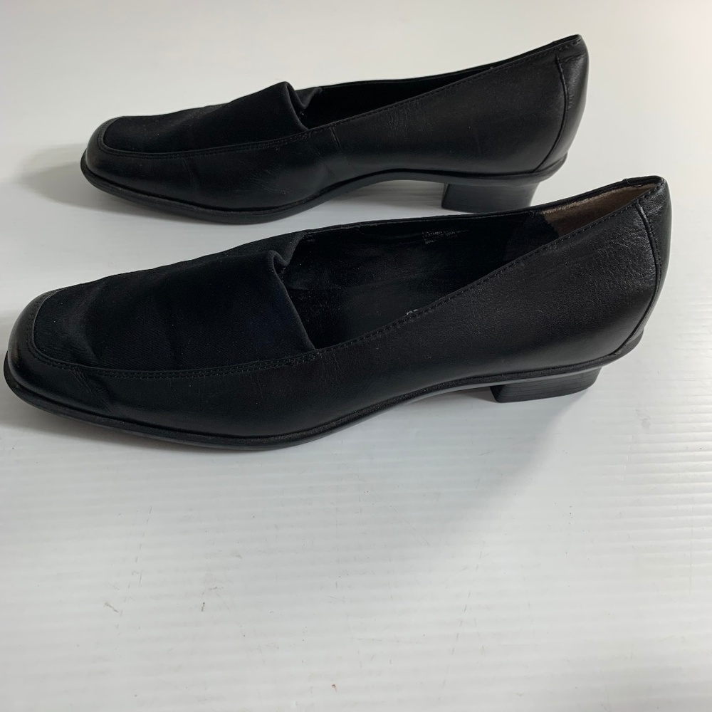 Whats What Aerosoles Womens Loafers Black Leather - Picture 2 of 9